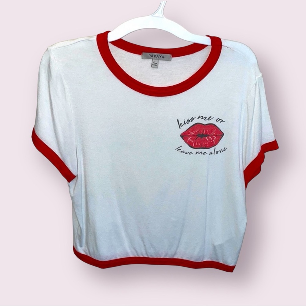 Papaya Kiss Me Short Sleeve T-Shirt